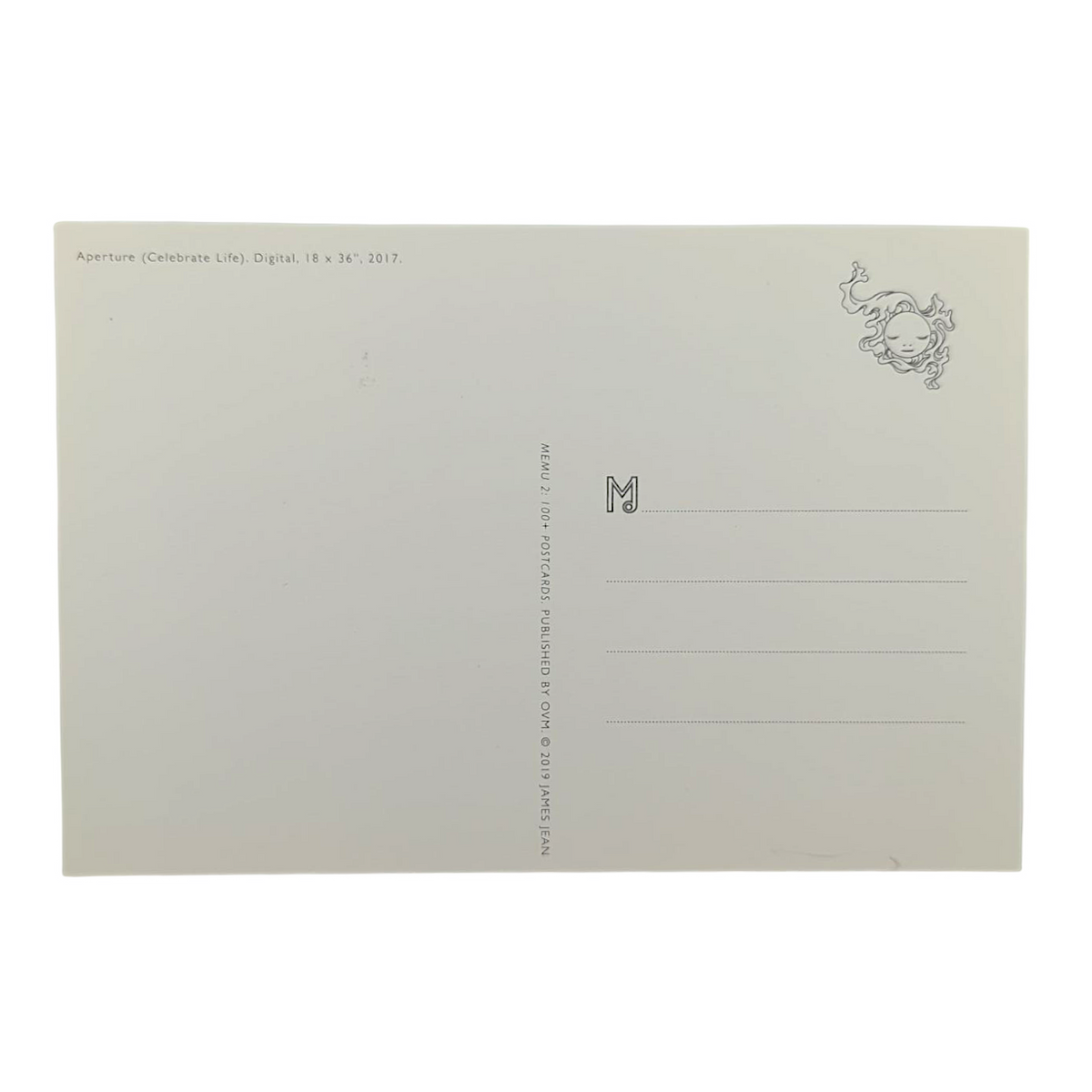 James Jean “Aperture (Celebrate Life)” Postcard
Offset lithograph on postcard
4 x 6 in
Features a reproduction of James Jean’s "Aperture (Celebrate Life)" (2017)