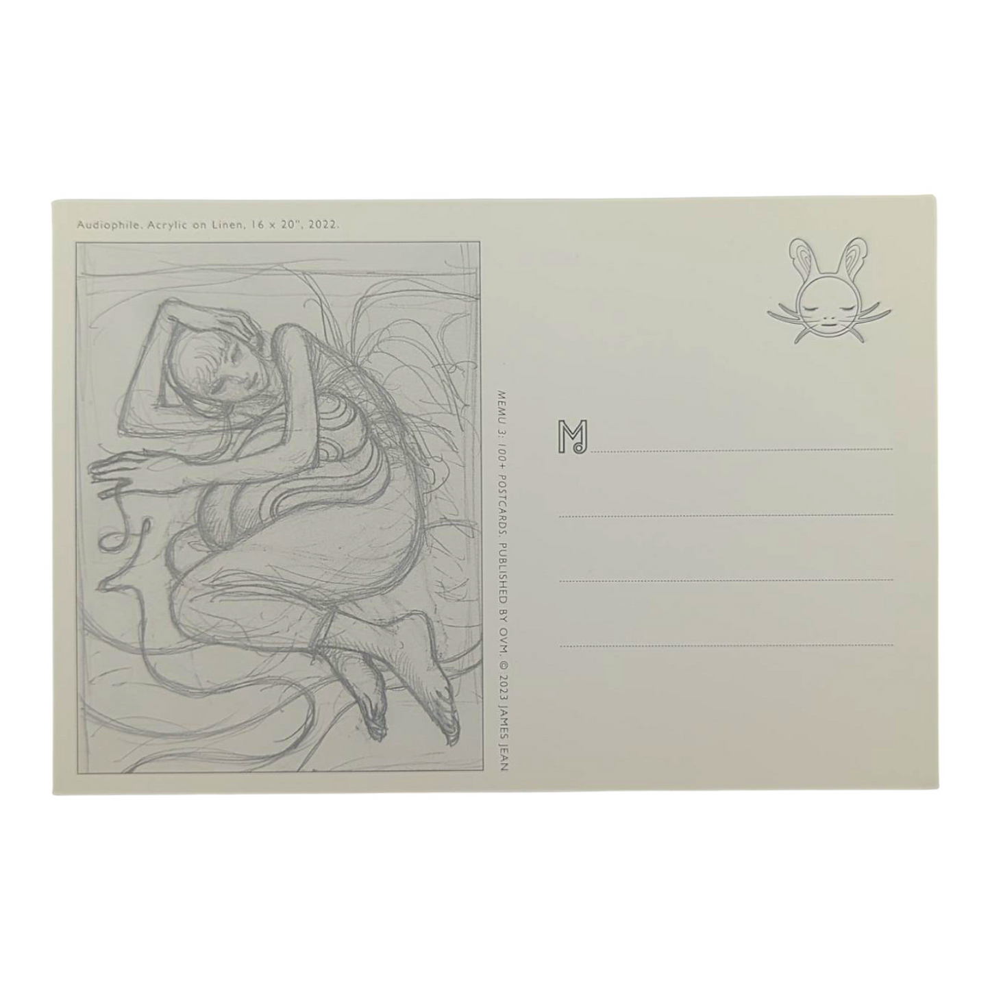 James Jean “Audiophile” Postcard
Offset lithograph on postcard
4 x 6 in
Features a reproduction of James Jean’s "Audiophile" (2022)