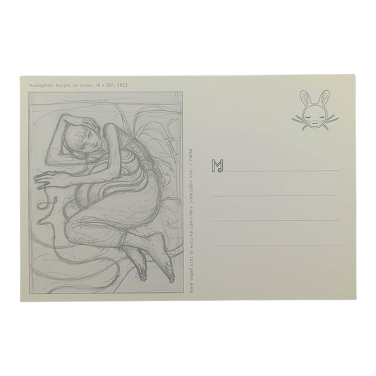 James Jean “Audiophile” Postcard
Offset lithograph on postcard
4 x 6 in
Features a reproduction of James Jean’s "Audiophile" (2022)