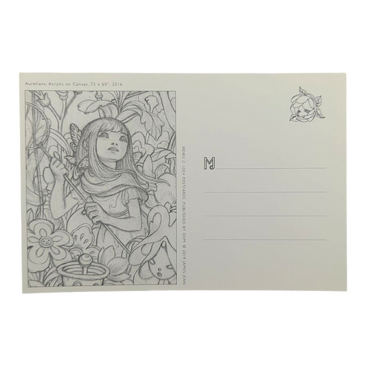James Jean “Aurelians” Postcard
Offset lithograph on postcard
4 x 6 in
Features a reproduction of James Jean’s "Aurelians" (2016)