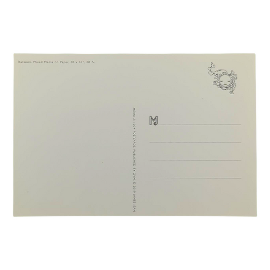 James Jean “Bassoon” Postcard
Offset lithograph on postcard
4 x 6 in
Features a reproduction of James Jean’s "Bassoon" (2015)