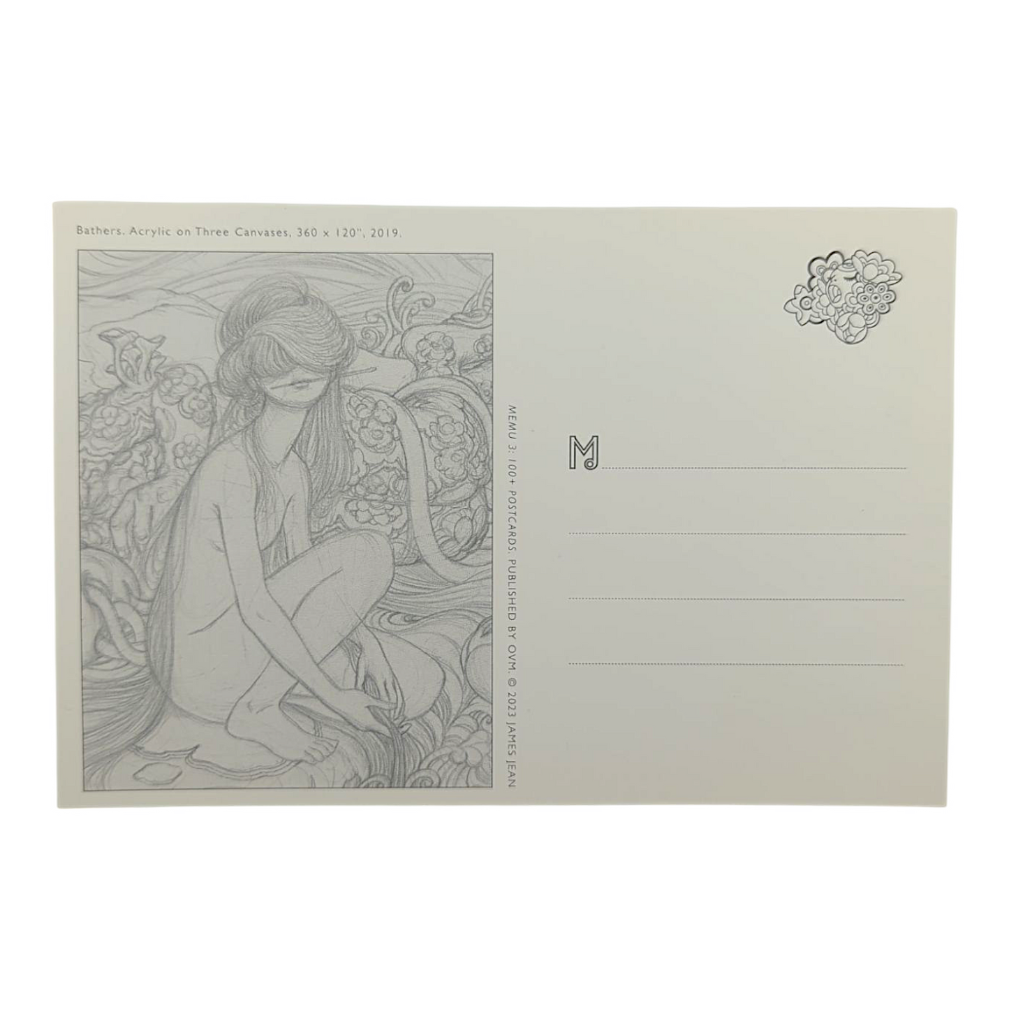 James Jean “Bathers” Postcard
Offset lithograph on postcard
4 x 6 in
Features a reproduction of James Jean’s "Bathers" (2019)