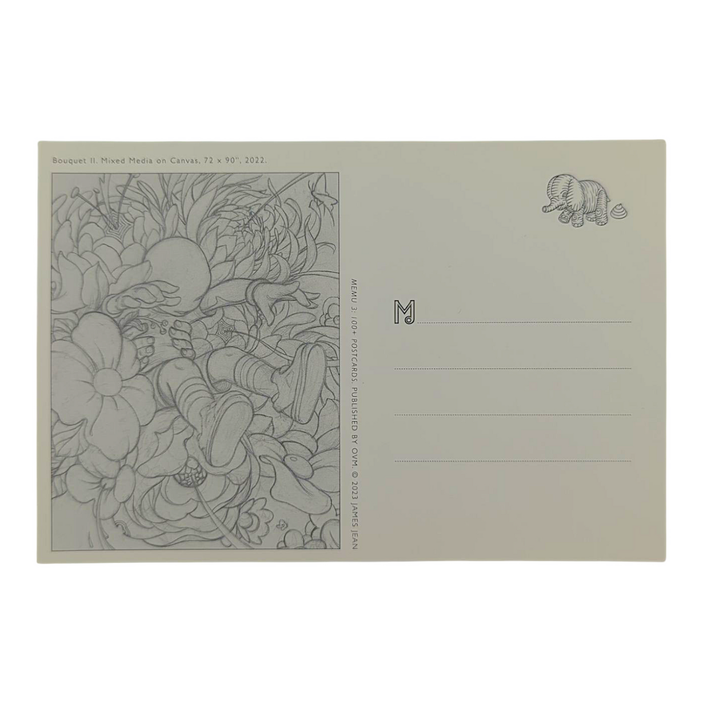 James Jean “Bouquet II” Postcard
Offset lithograph on postcard
4 x 6 in
Features a reproduction of James Jean’s "Bouquet II" (2022)