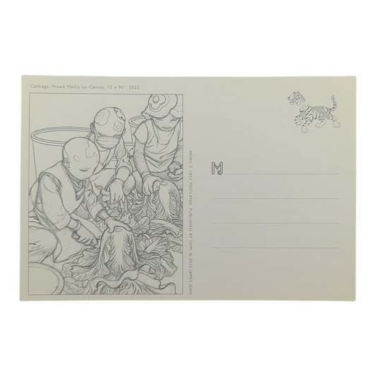 James Jean “Cabbage” Postcard
Offset lithograph on postcard
4 x 6 in
Features a reproduction of James Jean’s "Cabbage" (2022)