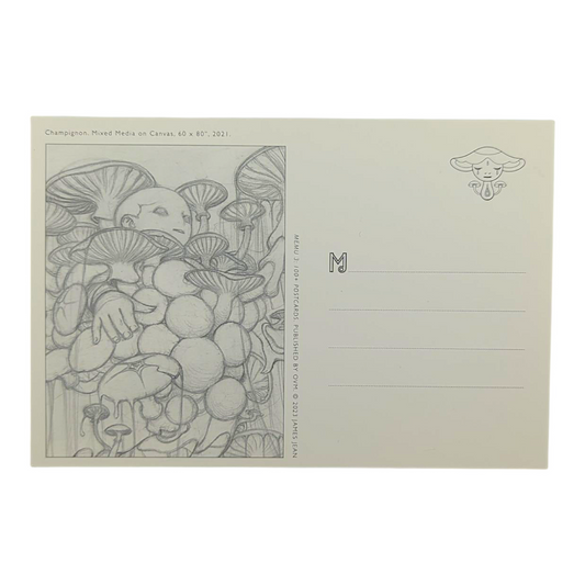 James Jean “Champignon” Postcard
Offset lithograph on postcard
4 x 6 in
Features a reproduction of James Jean’s "Champignon" (2021)
