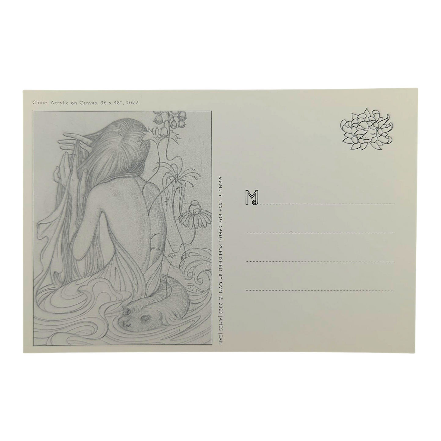 James Jean "Chine" Postcard
Offset lithograph on postcard
4 x 6 in
Features a reproduction of James Jean’s "Chine" (2022)