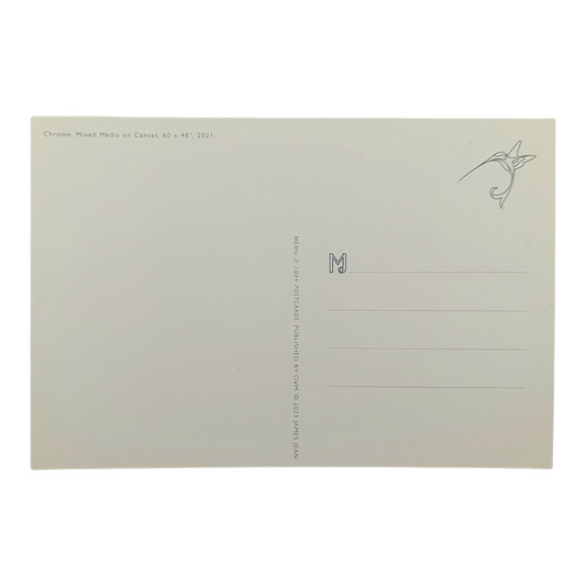 James Jean “Chrome" Postcard
Offset lithograph on postcard
4 x 6 in
Features a reproduction of James Jean’s "Chrome" (2021)