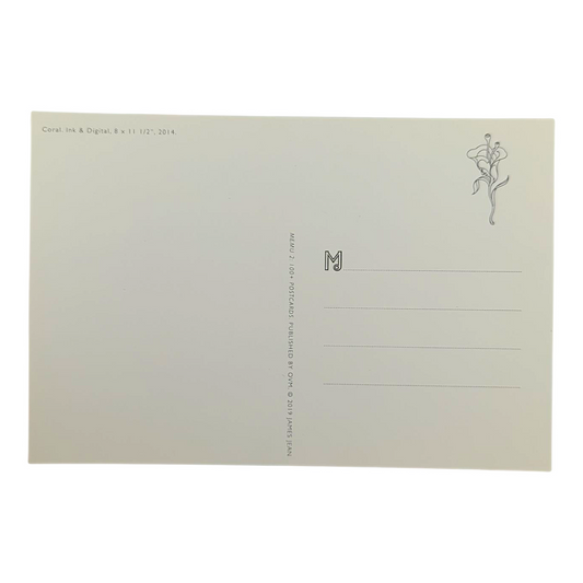 James Jean “Coral” Postcard
Offset lithograph on postcard
4 x 6 in
Features a reproduction of James Jean’s "Coral" (2014)