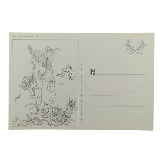 James Jean "Deer" Postcard
Offset lithograph on postcard
4 x 6 in
Features a reproduction of James Jean’s "Deer" (2022)