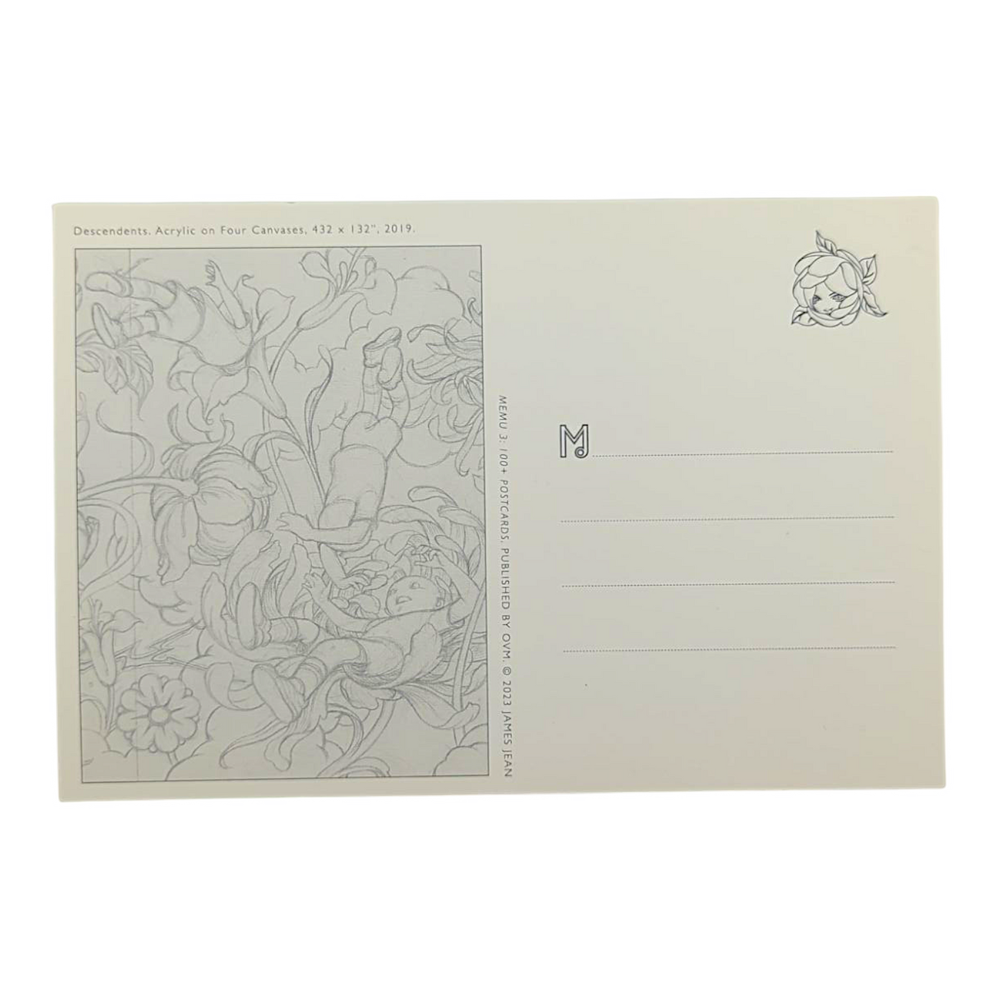 James Jean “Descendents” Postcard
Offset lithograph on postcard
4 x 6 in
Features a reproduction of James Jean’s "Descendents" (2019)