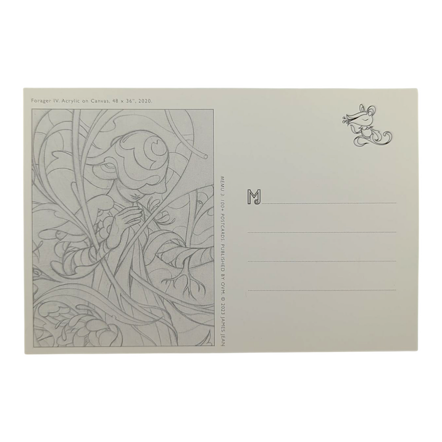 James Jean “Doubt” Postcard
Offset lithograph on postcard
4 x 6 in
Features a reproduction of James Jean’s "Doubt" (2022)