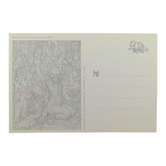 James Jean “Eden” Postcard
Offset lithograph on postcard
4 x 6 in
Features a reproduction of James Jean’s "Eden" (2020)