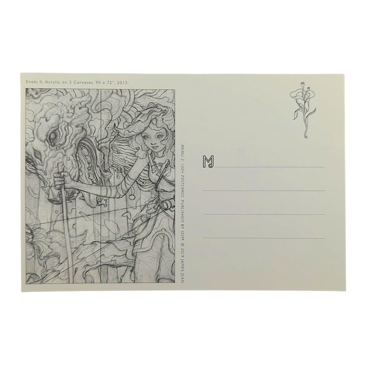 James Jean “Enoki II” Postcard
Offset lithograph on postcard
4 x 6 in
Features a reproduction of James Jean’s "Enoki II" (2013)