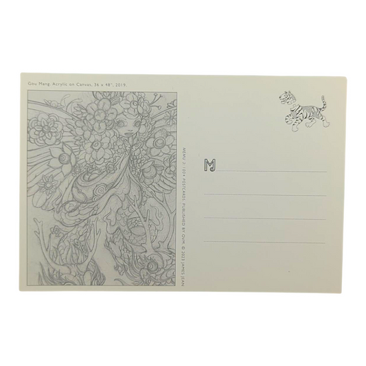 James Jean “Gou Mang” Postcard
Offset lithograph on postcard
4 x 6 in
Features a reproduction of James Jean’s "Gou Mang" (2019)