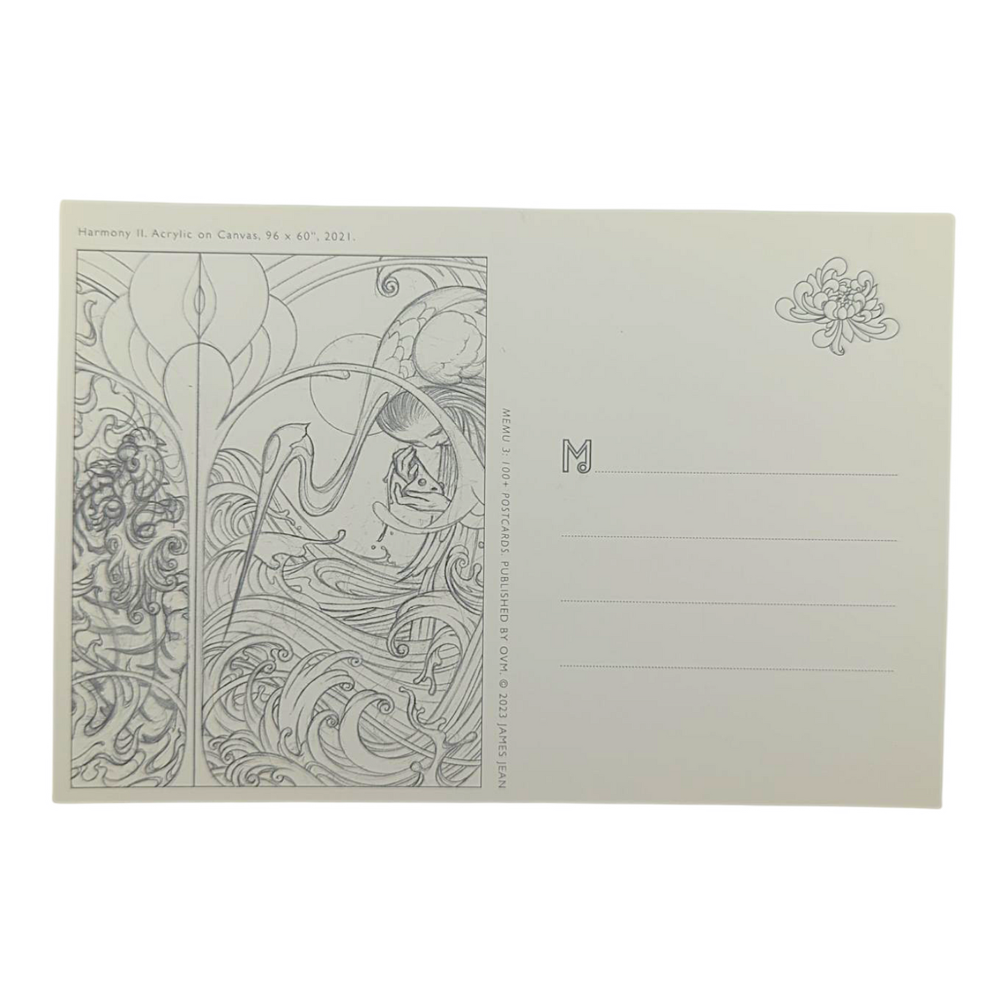 James Jean “Harmony II” Postcard
Offset lithograph on postcard
4 x 6 in
Features a reproduction of James Jean’s "Harmony II" (2021)