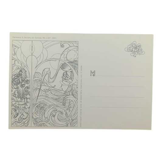 James Jean “Harmony II” Postcard
Offset lithograph on postcard
4 x 6 in
Features a reproduction of James Jean’s "Harmony II" (2021)