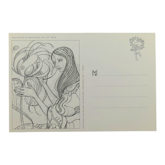 James Jean “Harp” Postcard
Offset lithograph on postcard
4 x 6 in
Features a reproduction of James Jean’s "Harp" (2018)