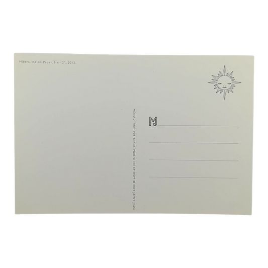 James Jean “Hikers” Postcard
Offset lithograph on postcard
4 x 6 in
Features a reproduction of James Jean’s "Hikers" (2015)