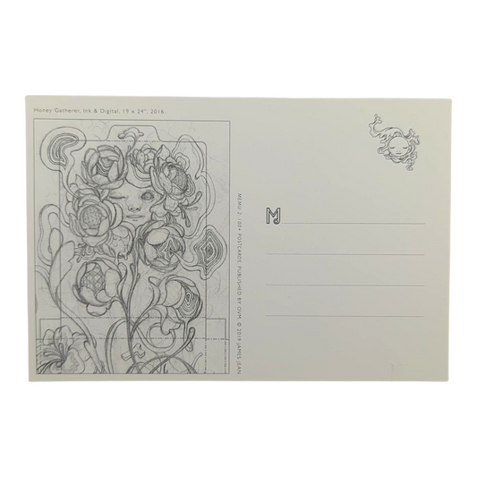 James Jean “Honey Gatherer” Postcard
Offset lithograph on postcard
4 x 6 in
Features a reproduction of James Jean’s "Honey Gatherer" (2016)
