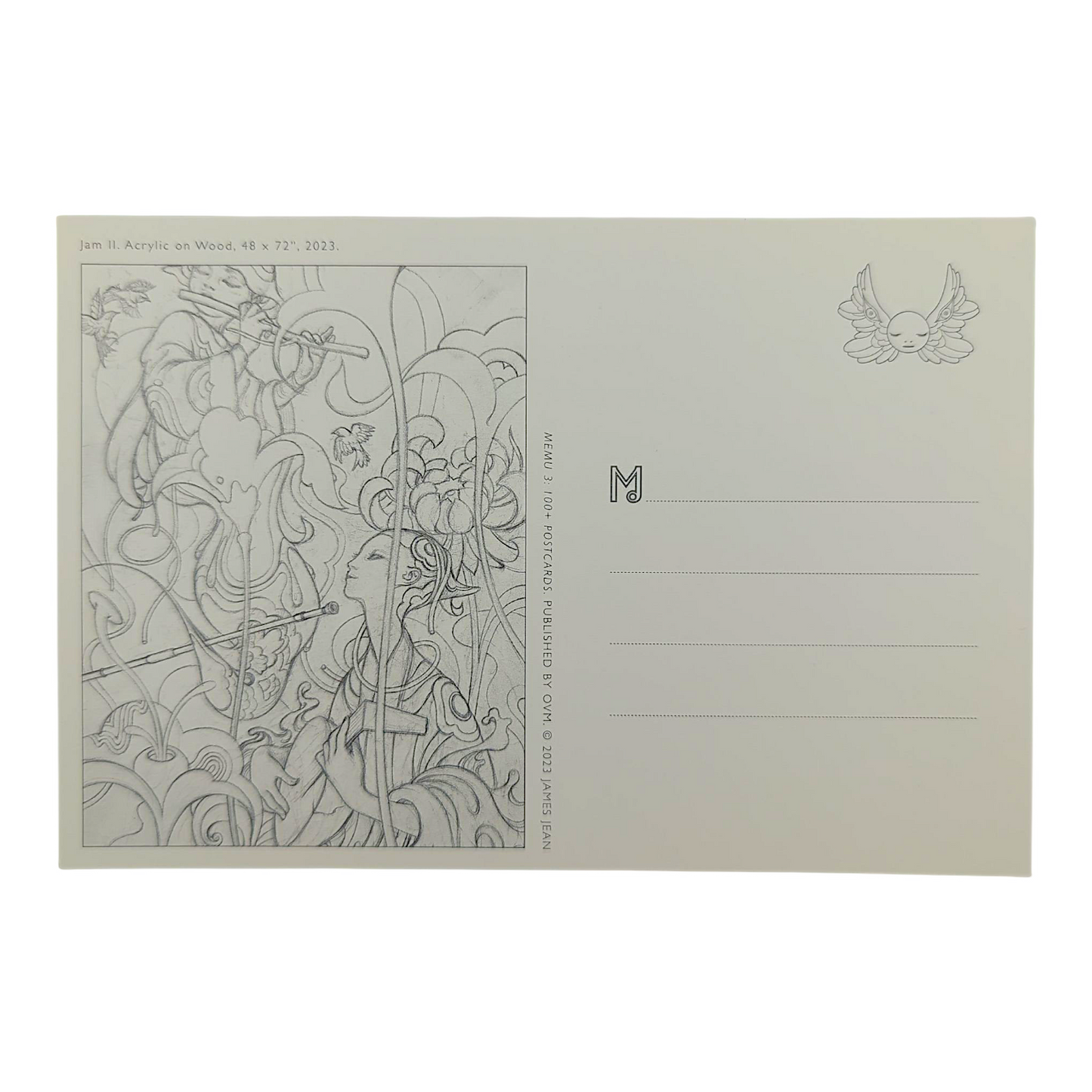 James Jean "Jam II" Postcard
Offset lithograph on postcard
4 x 6 in
Features a reproduction of James Jean’s "Jam II" (2023)