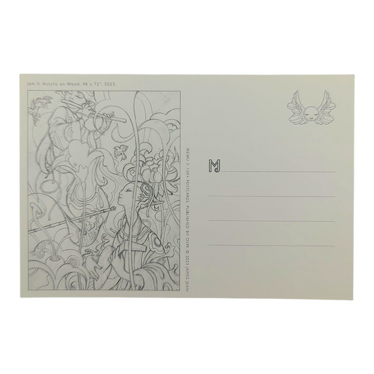 James Jean "Jam II" Postcard
Offset lithograph on postcard
4 x 6 in
Features a reproduction of James Jean’s "Jam II" (2023)