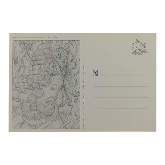 James Jean “Kindling III” Postcard
Offset lithograph on postcard
4 x 6 in
Features a reproduction of James Jean’s "Kindling III" (2020)