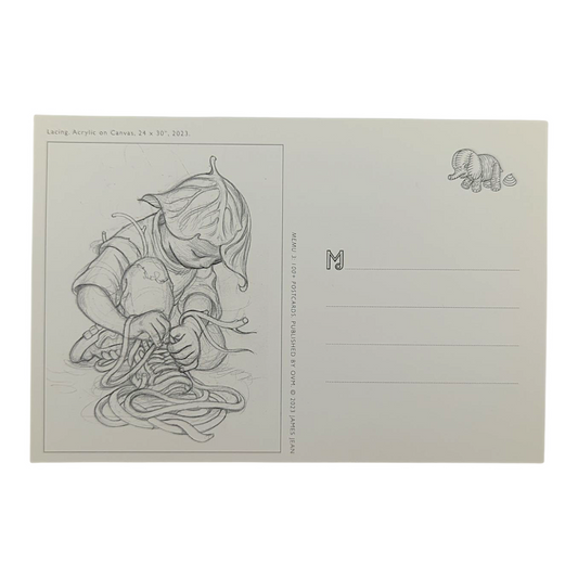 James Jean “Lacing” Postcard
Offset lithograph on postcard
4 x 6 in
Features a reproduction of James Jean’s "Lacing" (2023)