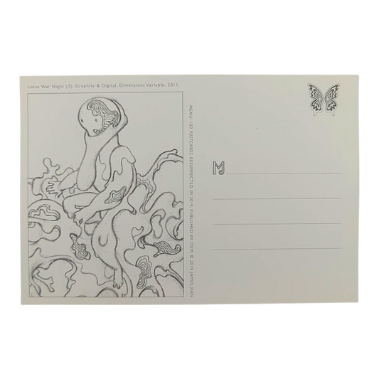 James Jean “Lotus War Night III” Postcard
Offset lithograph on postcard
4 x 6 in
Features a reproduction of James Jean’s "Lotus War Night III" (2011)