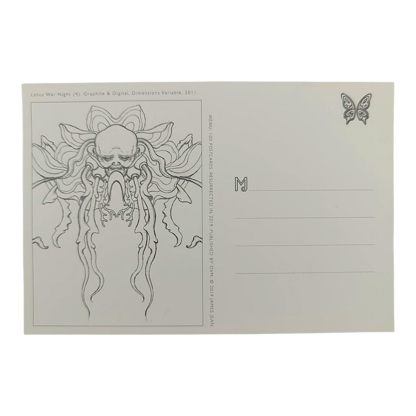 James Jean “Lotus War Night IV” Postcard
Offset lithograph on postcard
4 x 6 in
Features a reproduction of James Jean’s "Lotus War Night IV" (2011)