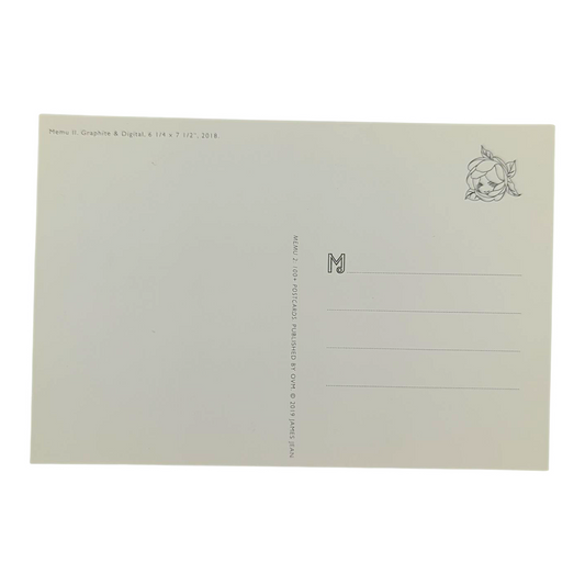 James Jean “Memu II” Postcard
Offset lithograph on postcard
4 x 6 in
Features a reproduction of James Jean’s "Memu II" (2018)
