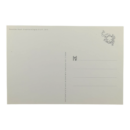 James Jean “Momofuku Peach” Postcard
Offset lithograph on postcard
4 x 6 in
Features a reproduction of James Jean’s "Momofuku PeachI" (2015)