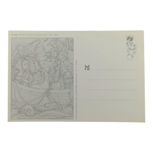 James Jean "Passage" Postcard
Offset lithograph on postcard
4 x 6 in
Features a reproduction of James Jean’s "Passage" (2019)