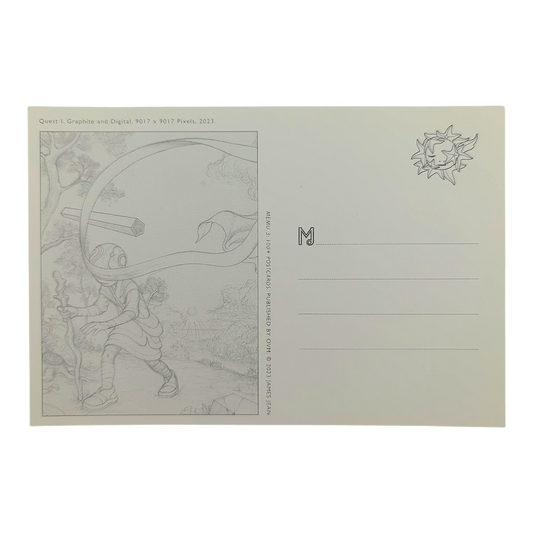James Jean "Quest I" Postcard
Offset lithograph on postcard
4 x 6 in
Features a reproduction of James Jean’s "Quest I" (2023)