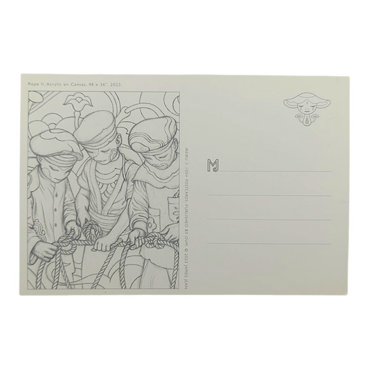 James Jean “Rope II” Postcard
Offset lithograph on postcard
4 x 6 in
Features a reproduction of James Jean’s "Rope II" (2023)