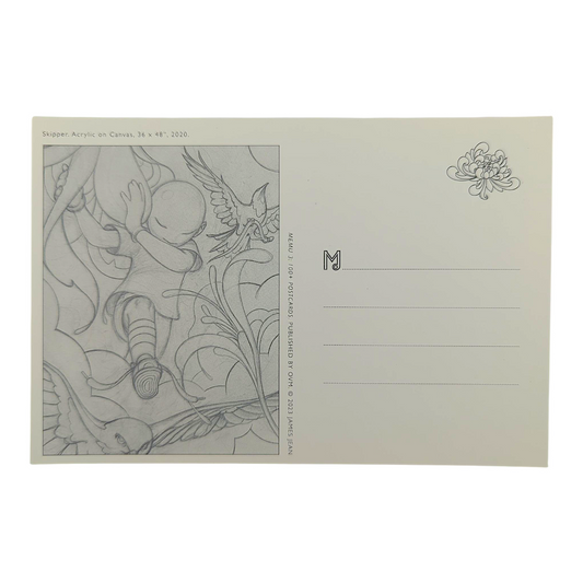 James Jean "Skipper" Postcard
Offset lithograph on postcard
4 x 6 in
Features a reproduction of James Jean’s "Skipper" (2020)