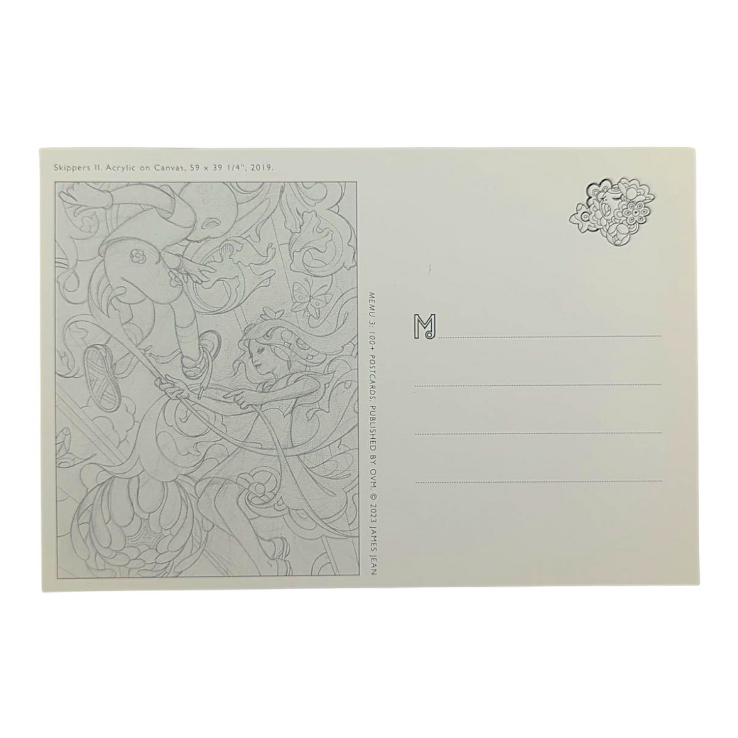 James Jean “Skippers II” Postcard
Offset lithograph on postcard
4 x 6 in
Features a reproduction of James Jean’s "Skippers II" (2019)