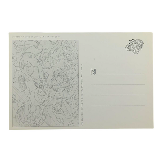 James Jean “Skippers II” Postcard
Offset lithograph on postcard
4 x 6 in
Features a reproduction of James Jean’s "Skippers II" (2019)