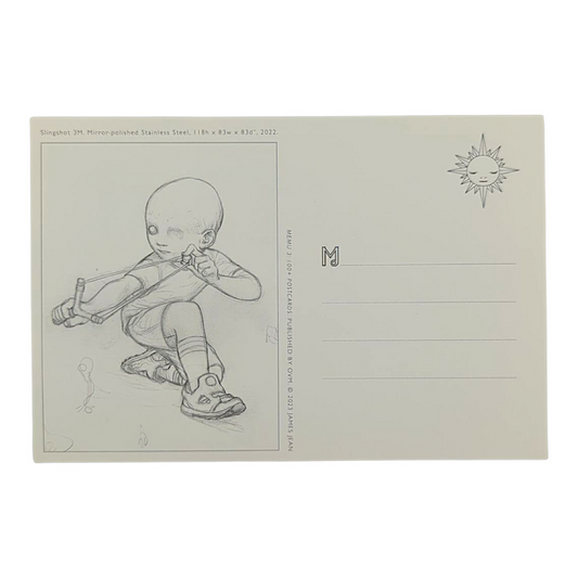 James Jean “Slingshot 3M” Postcard
Offset lithograph on postcard
4 x 6 in
Features a reproduction of James Jean’s "Slingshot 3M" (2022)