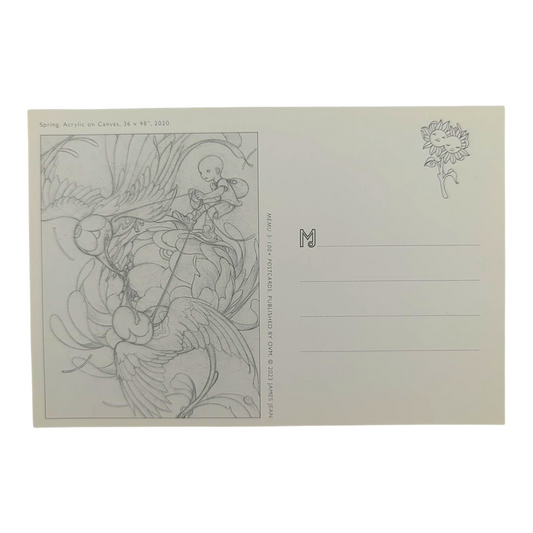 James Jean “Spring" Postcard
Offset lithograph on postcard
4 x 6 in
Features a reproduction of James Jean’s "Spring" (2020)