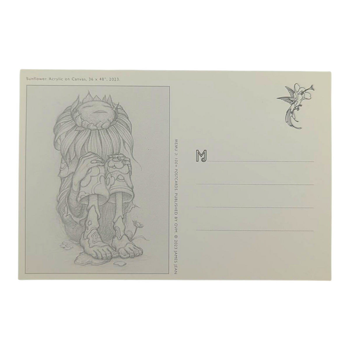 James Jean "The Sunflower" Postcard
Offset lithograph on postcard
4 x 6 in
Features a reproduction of James Jean’s "The Sunflower" (2023)