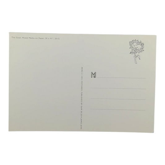 James Jean “The Goat” Postcard
Offset lithograph on postcard
4 x 6 in
Features a reproduction of James Jean’s "The Goat" (2015)