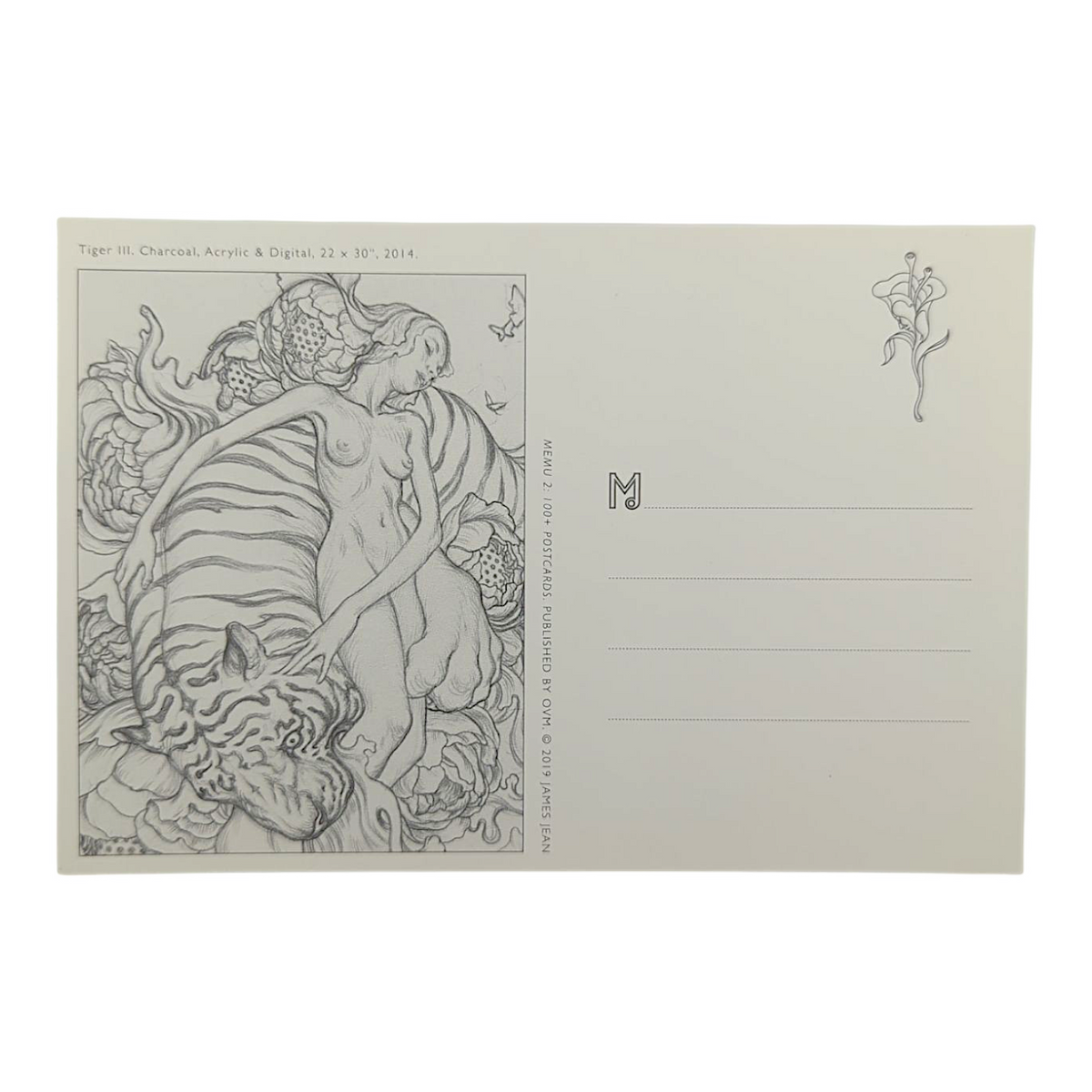 James Jean “Tiger III” Postcard
Offset lithograph on postcard
4 x 6 in
Features a reproduction of James Jean’s "Tiger III" (2014)