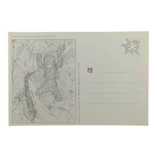 James Jean "Violane" Postcard
Offset lithograph on postcard
4 x 6 in
Features a reproduction of James Jean’s "Violane" (2021)