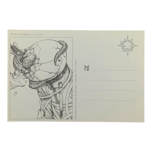 James Jean “ZZYZX" Postcard
Offset lithograph on postcard
4 x 6 in
Features a reproduction of James Jean’s "ZZYZX" (2014)