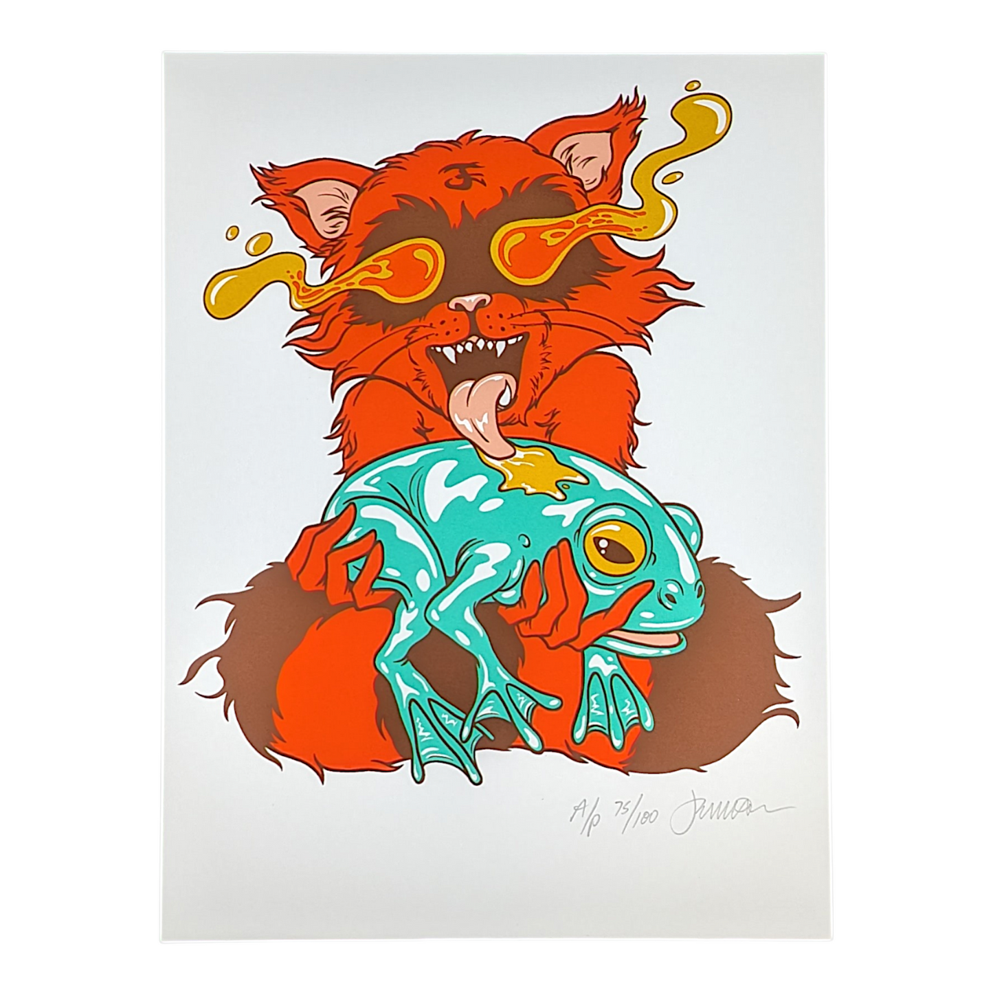 Jermaine Rogers
Licked, 2024
Screen print
9 x 12 in
Artist's Proof Edition of 100
Hand signed + numbered by the artist