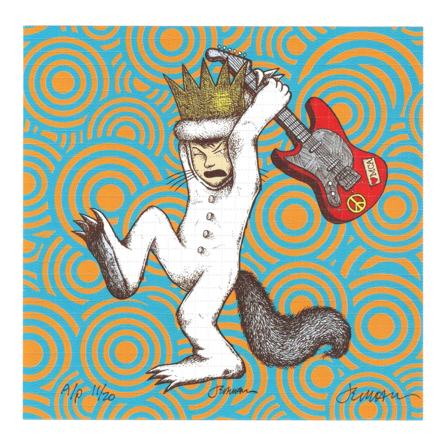 Jermaine Rogers
Rock and Roll Forever, 2024
Archival Pigment Print on Perforated Blotter Paper
7.5 x 7.5 in
Edition of 20
Hand signed + numbered by the artist.