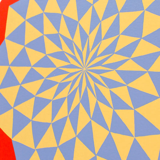 Kristin Farr
Hecksagon, 2014
3-Color Screen Print On 290gsm Mohawk Vellum Fine Art Paper
12 x 12 in
PP
Hand Signed + Numbered by the artist. Accompanied by the Certificate of Authenticity. Published by 1X Run.