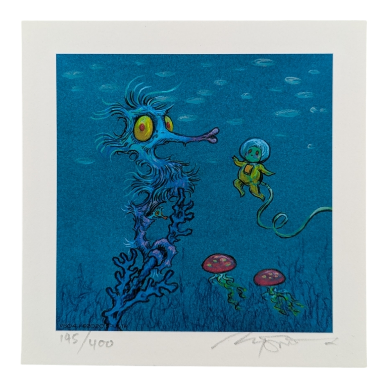 SIGNED Marq Spusta Hitching A Ride Art Print Poster shimmer Paper Mini SIGNED Marq Spusta Hitching A Ride Art Print Poster shimmer Paper Mini