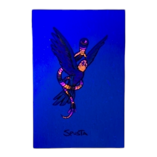 Marq Spusta Bird (Light Blue) Screen print 3 x 2 in Plate signed