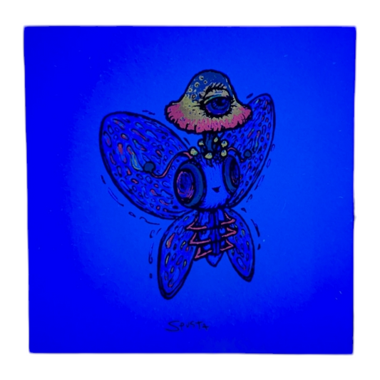 Marq Spusta Blurp (Light Blue), 2021 Screen print 4 x 4 in Plate signed